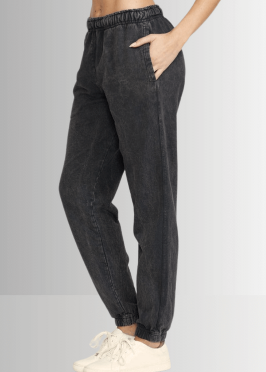 All Day French Terry Pocket Joggers Dark Ash Grey - Concordia Style Boutique