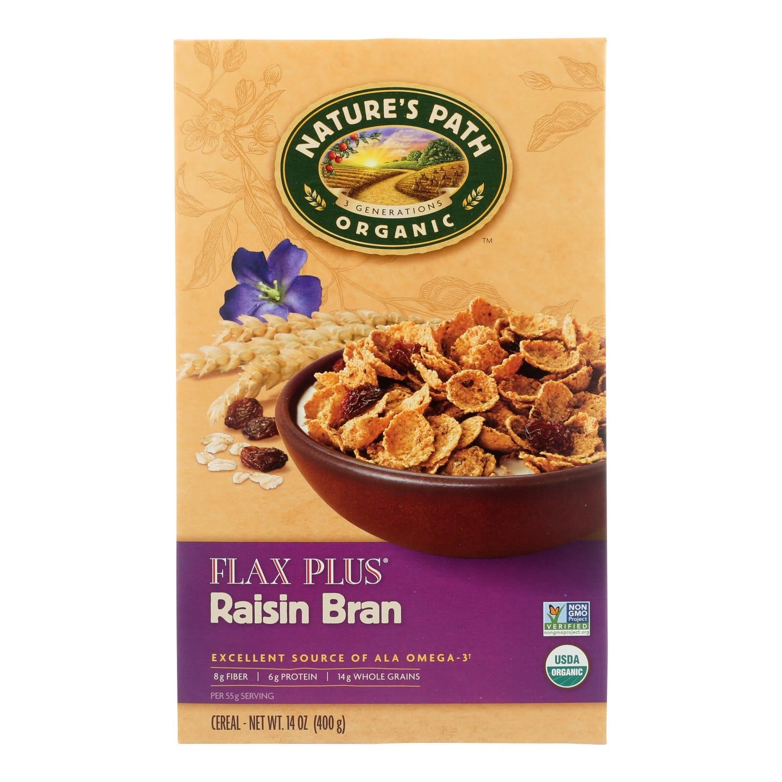 Nature's Path Organic Flax Plus Raisin Bran Cereal, Healthy Breakfast Option (Pack of 12) - Concordia Style Boutique