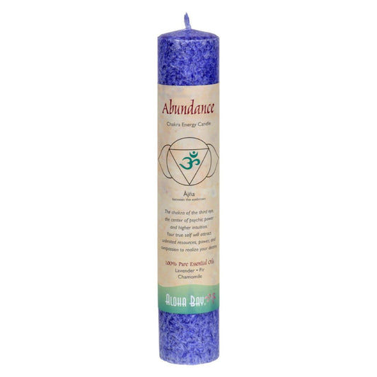 Aloha Bay Chakra Pillar Candle: Abundance, Indigo, 2.2 lbs - Concordia Style Boutique