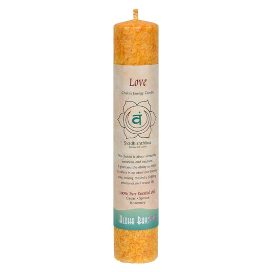 Aloha Bay Love Chakra Pillar Candle, 26 ounces - Concordia Style Boutique