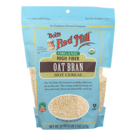 Bob's Red Mill Organic High Fiber Hot Cereal Oat Bran | 4 Pack | 18 Ounces | Rich in Soluble Fiber | Heart-Healthy Breakfast Option - Concordia Style Boutique