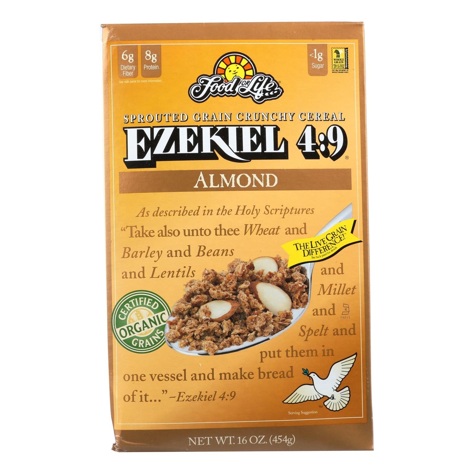 Food For Life Ezekiel 4-9 Sprouted Whole Grain Almond Cereal - Organic, 16 Oz (Pack of 6) - Concordia Style Boutique