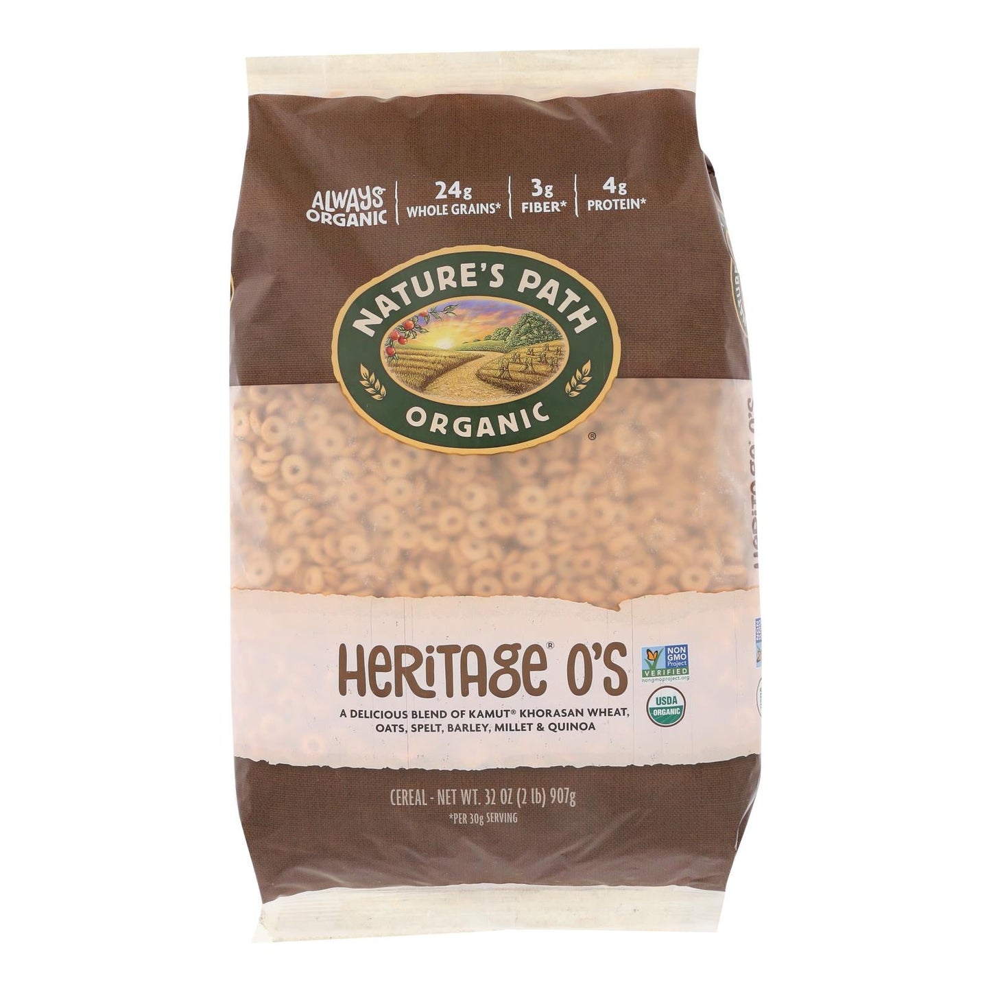 Nature's Path Organic Heritage O's Cereal, Whole Grain Goodness (Pack of 6 - 32 Oz.) - Concordia Style Boutique