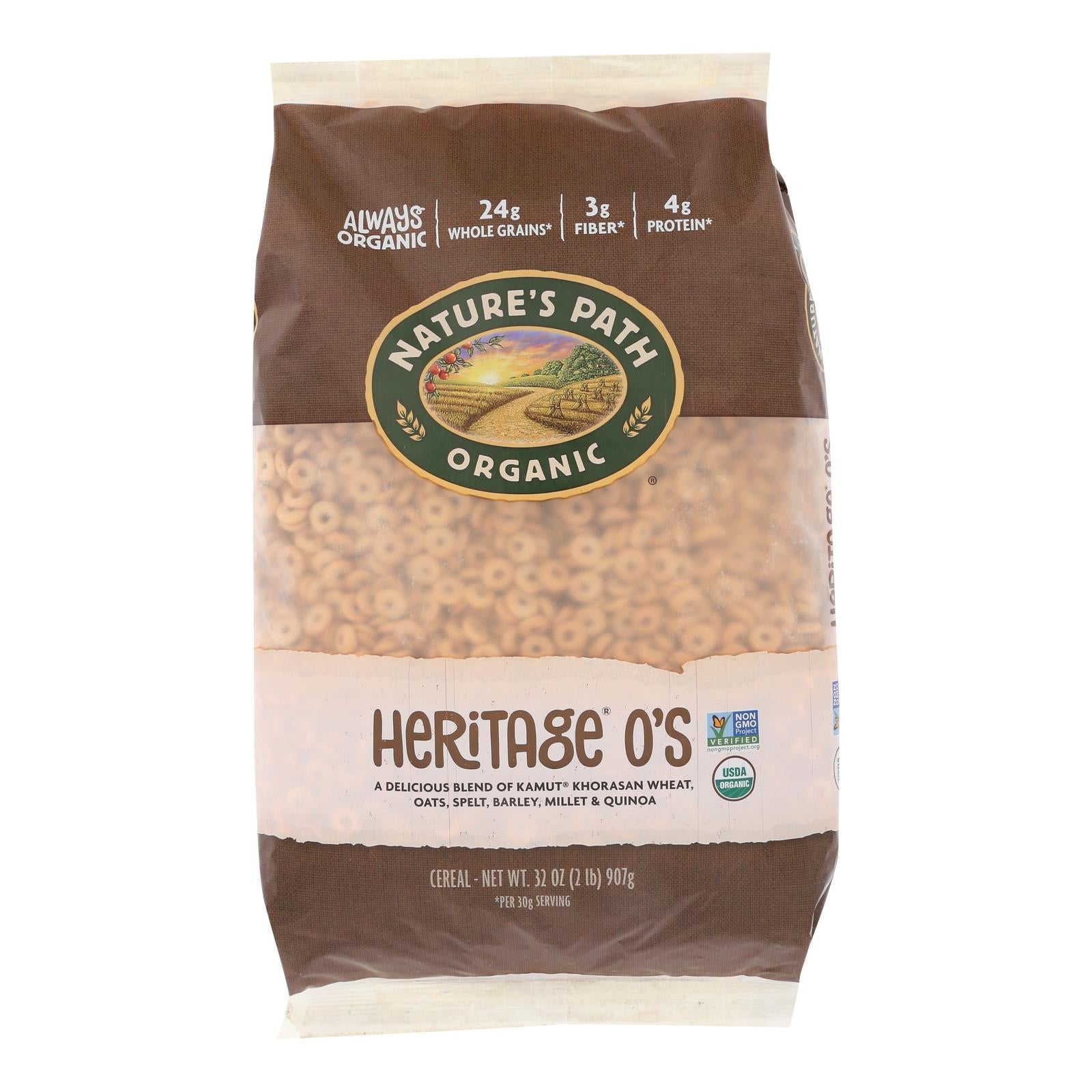 Nature's Path Organic Heritage O's Cereal, Whole Grain Goodness (Pack of 6 - 32 Oz.) - Concordia Style Boutique