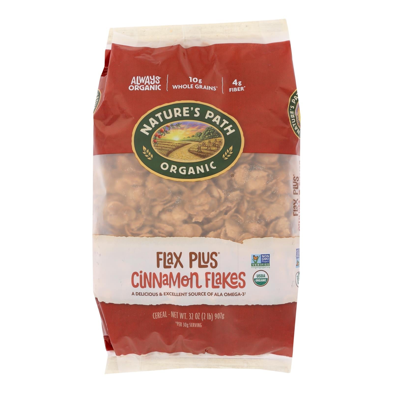 Nature's Path Organic Flax Plus Cereal - Wholesome Cinnamon Goodness (Pack of 6 - 32 Oz.) - Concordia Style Boutique