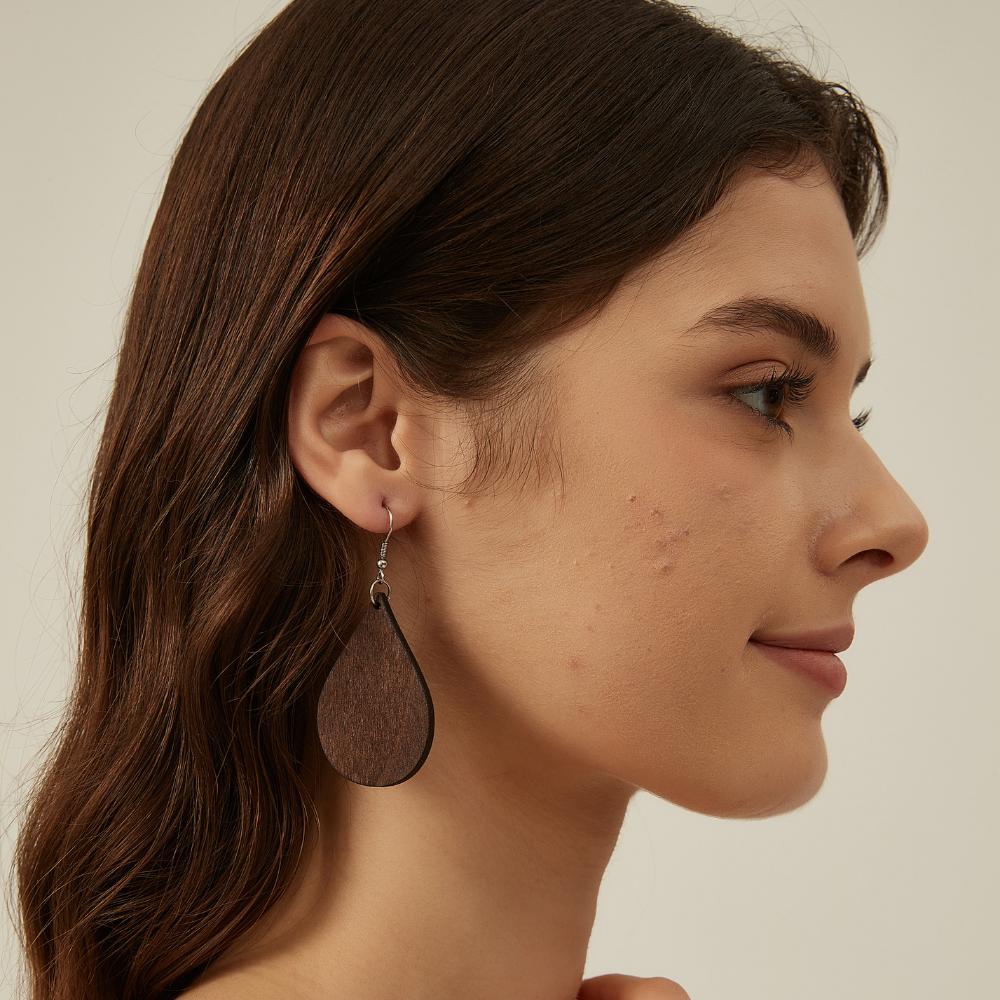 WOODEN STATEMENT EARRINGS (PAIR) - Concordia Style Boutique