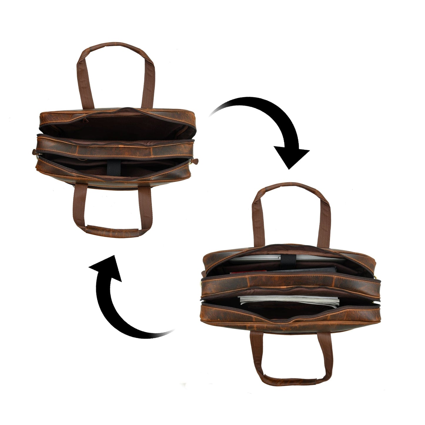 The Brooklyn - Leather Briefcase - Concordia Style Boutique