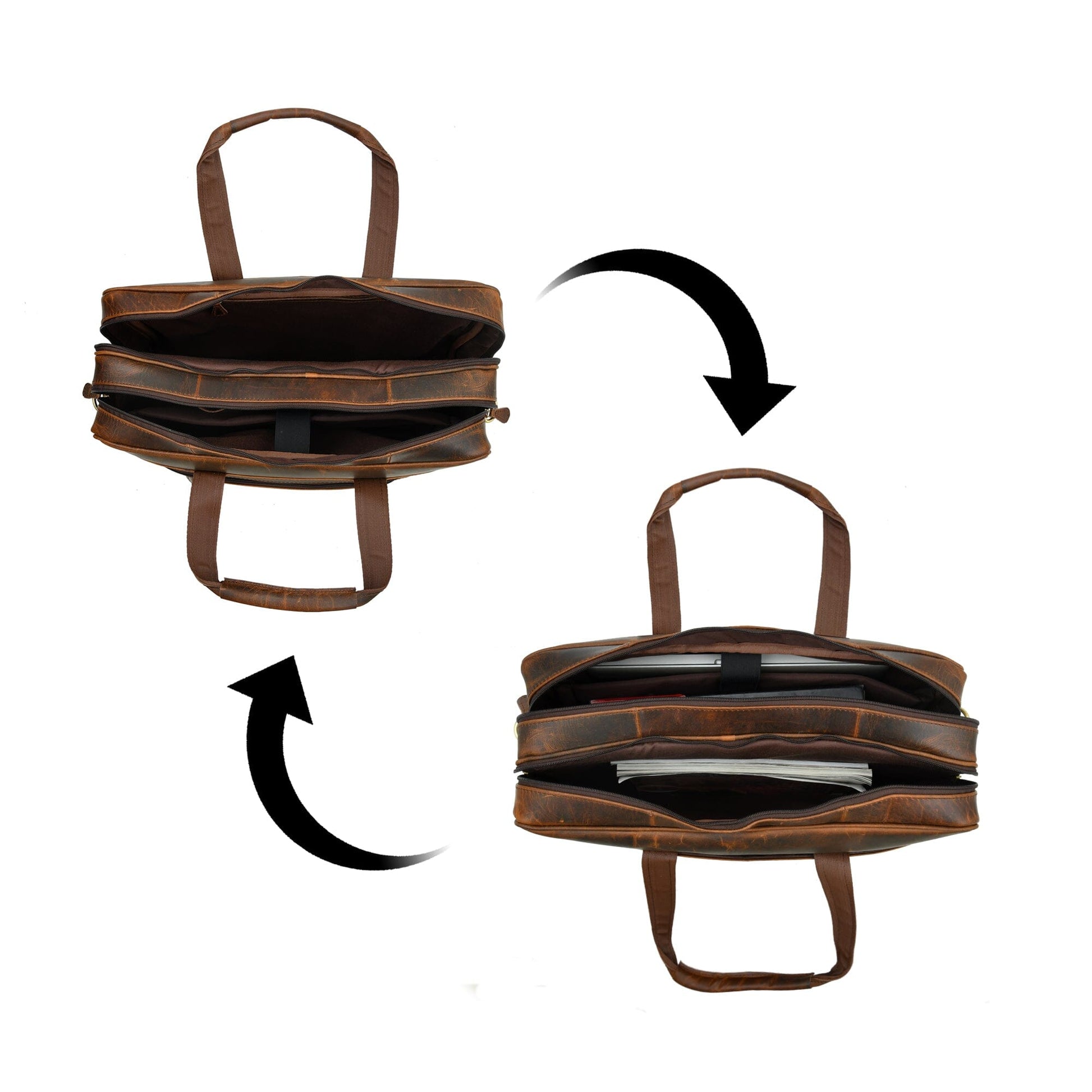 The Brooklyn - Leather Briefcase - Concordia Style Boutique