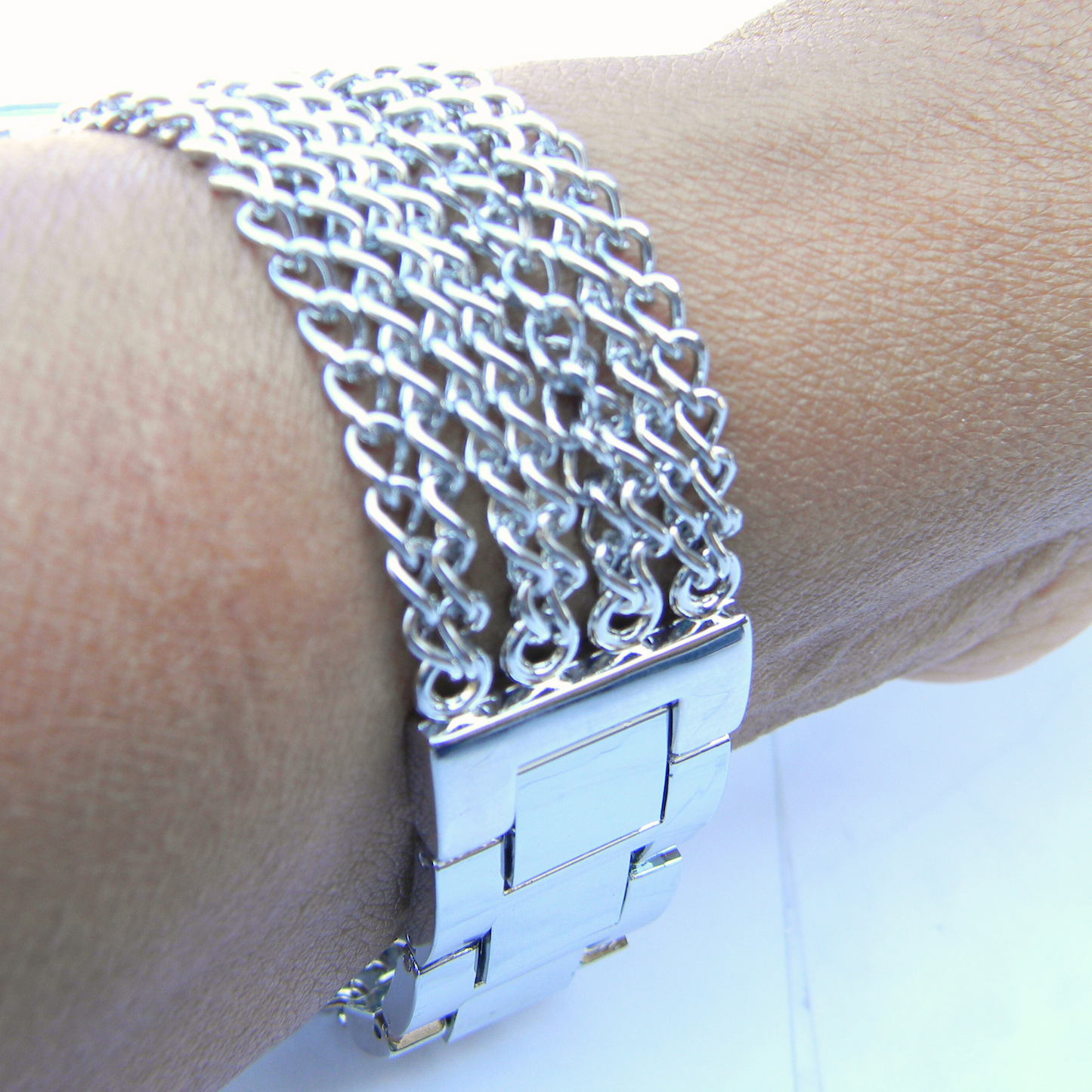 Stainless Steel - Chain Bracelet Band - Watchband for Apple