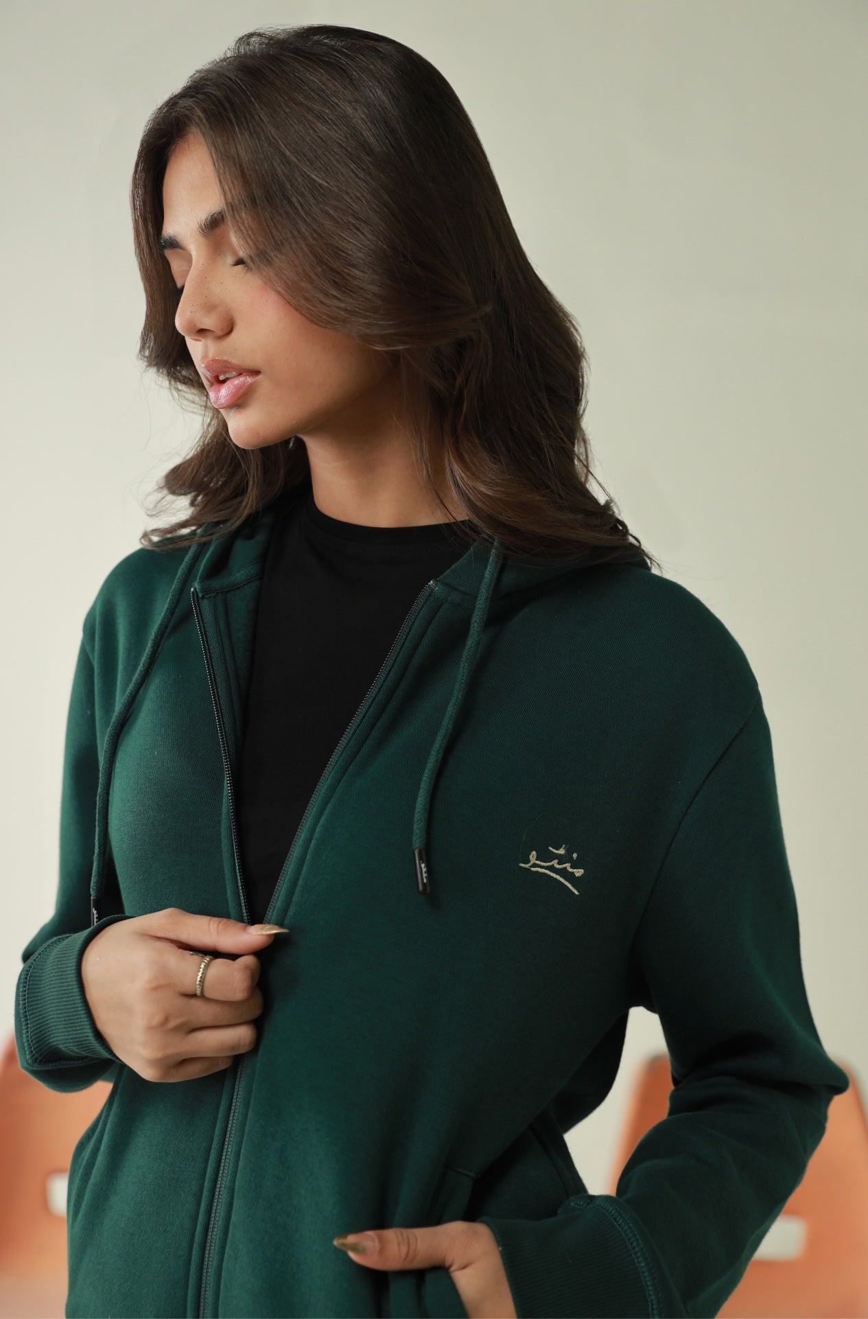 Zipper Hoodie - Ever Green - Concordia Style Boutique