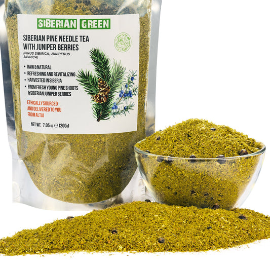 White Pine Needle Tea Loose Powder 200g - 100% Natural & Organic from Siberian Green - Concordia Style Boutique