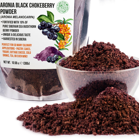 Siberian Green - Black Aronia Berry & Sea Buckthorn Powder – 300g (10.58 oz) - Concordia Style Boutique