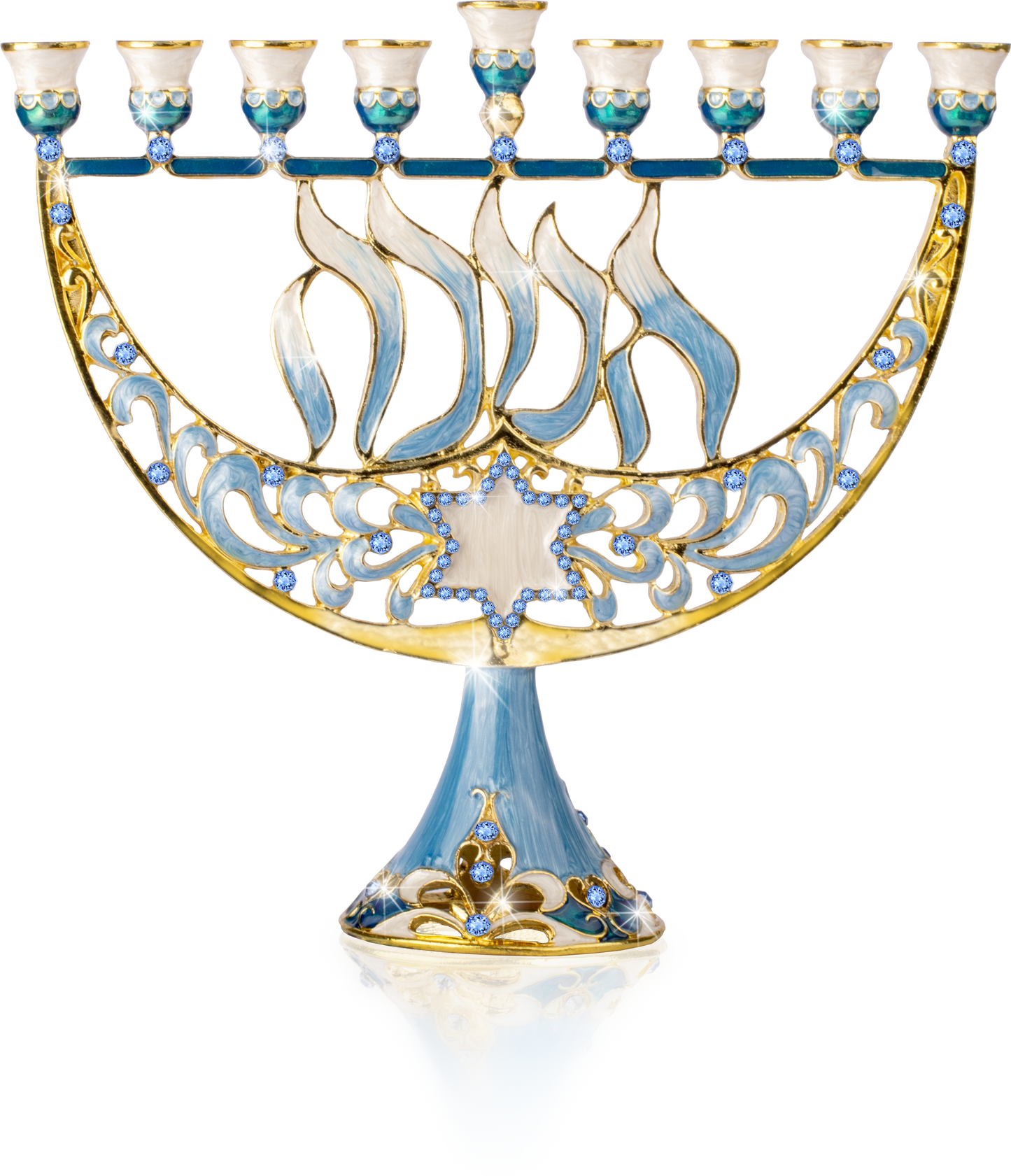 Jeweled Calligraphy Menorah