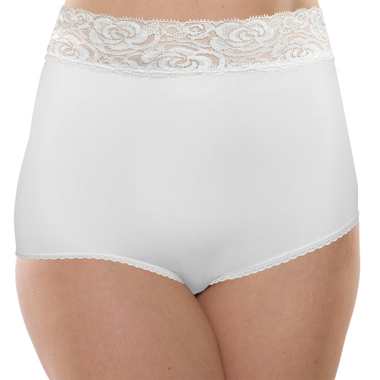 Grace Lace Trim Microfiber Brief Panty (Style 313) - Concordia Style Boutique