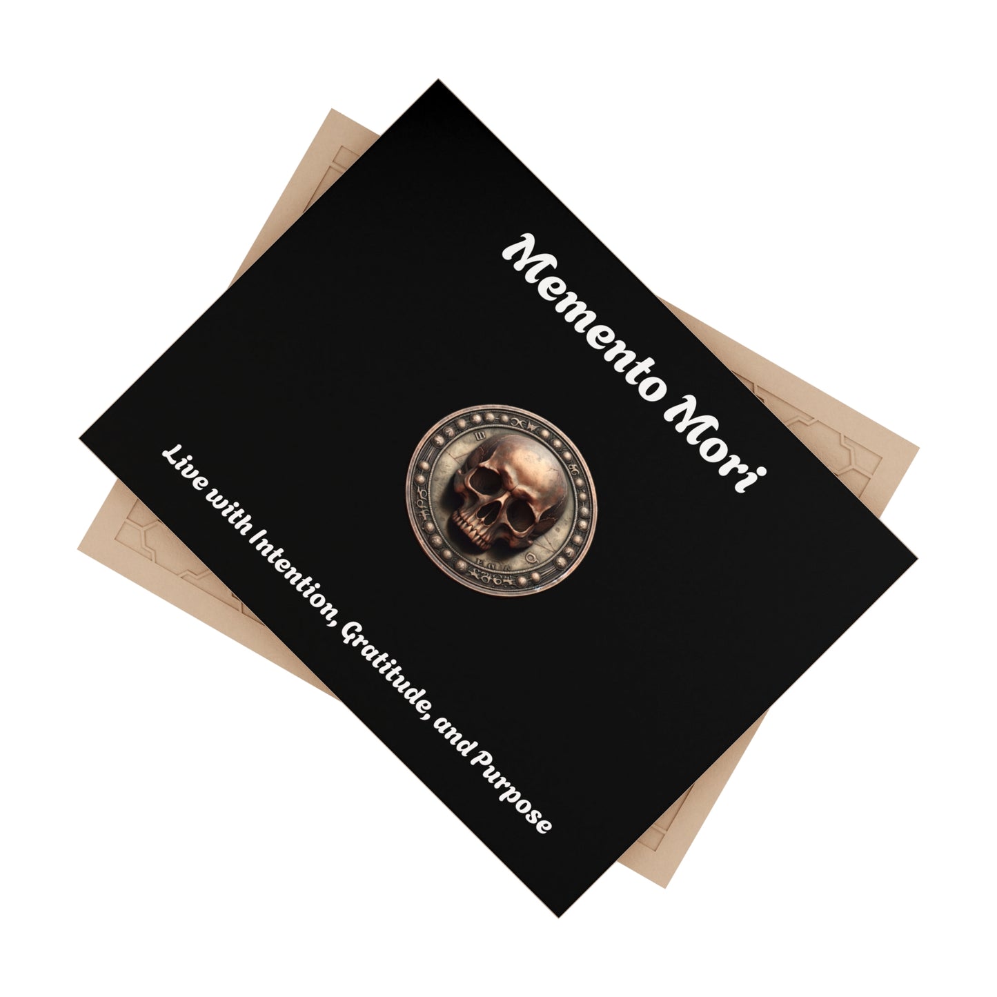 "Memento Mori" Ceramic Photo Tile - "Live with Intention, Gratitude, and Purpose" - Premium Ceramic Photo Tile from Concordia Style Boutique - Just $30.58! Shop now at Concordia Style Boutique