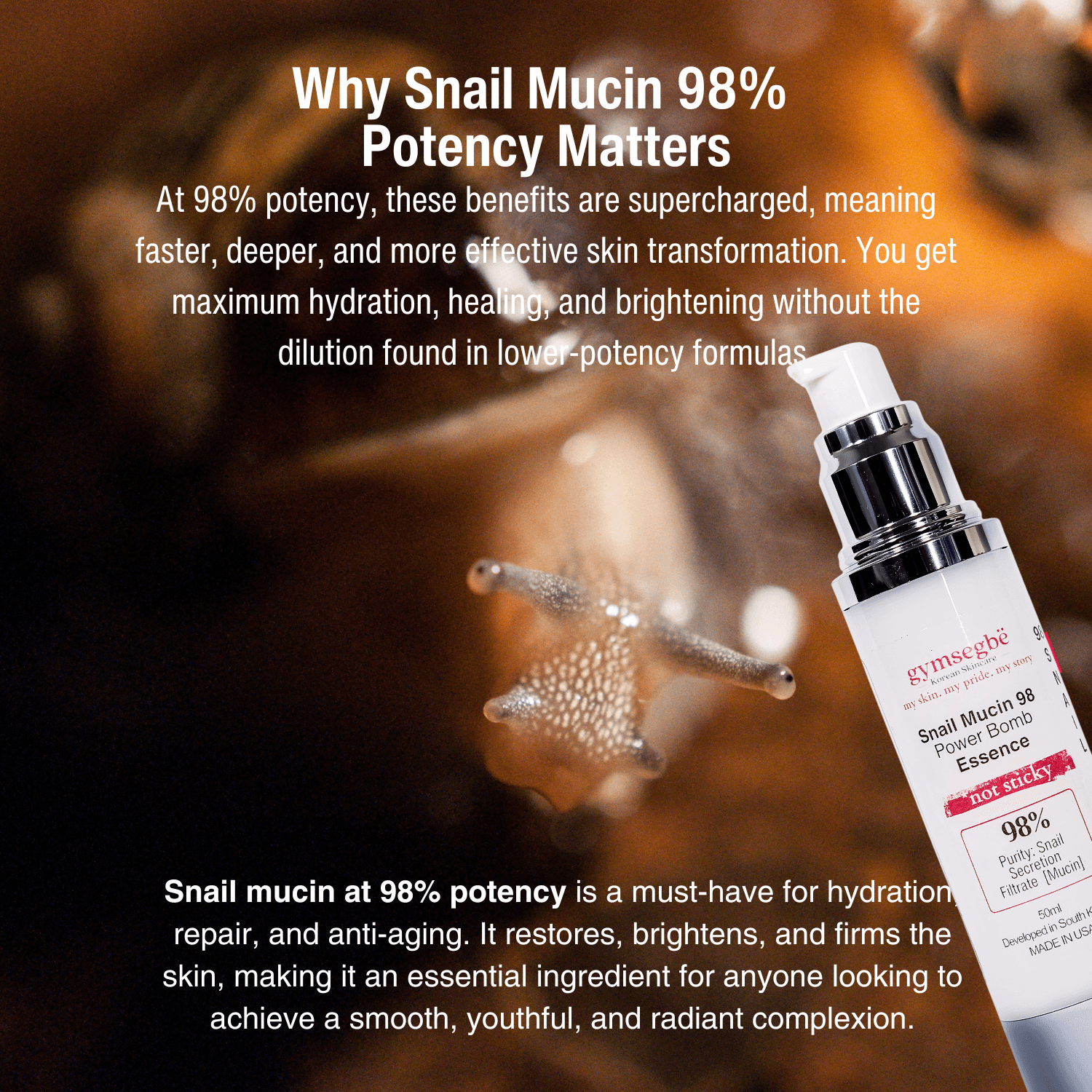 Snail Mucin 98 Power Bomb Essence - Concordia Style Boutique
