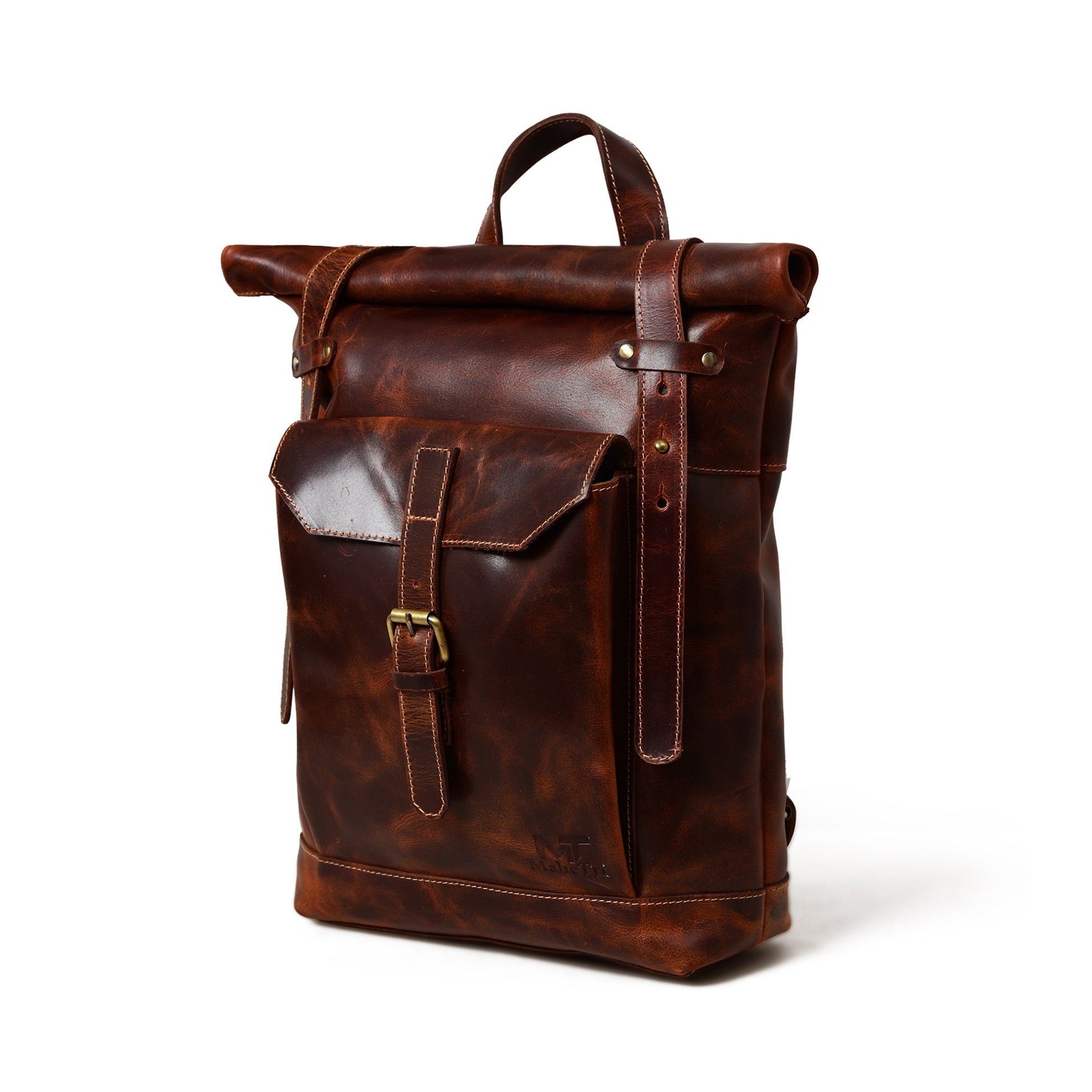 Brown Saddleback Backpack- Roll Top - Concordia Style Boutique