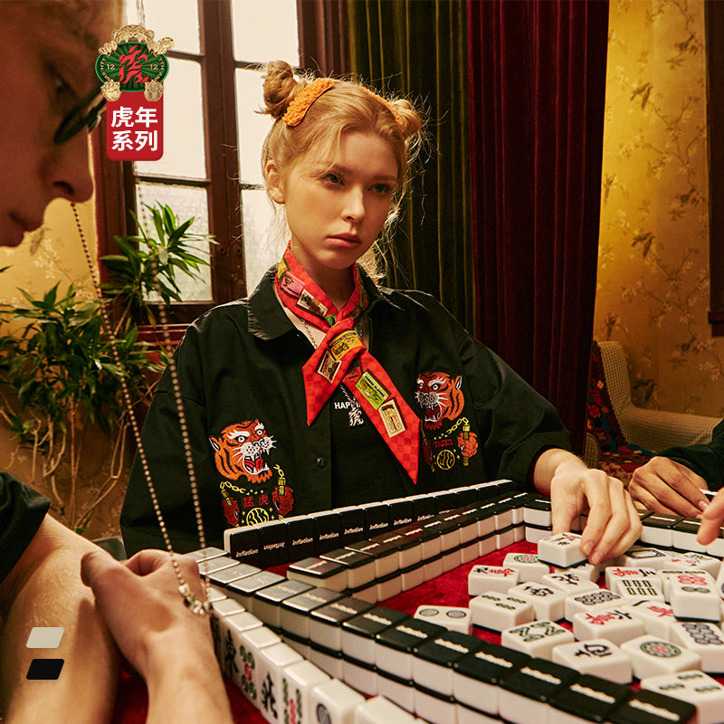 Tiger Warrior Embroidery Shirt - Concordia Style Boutique