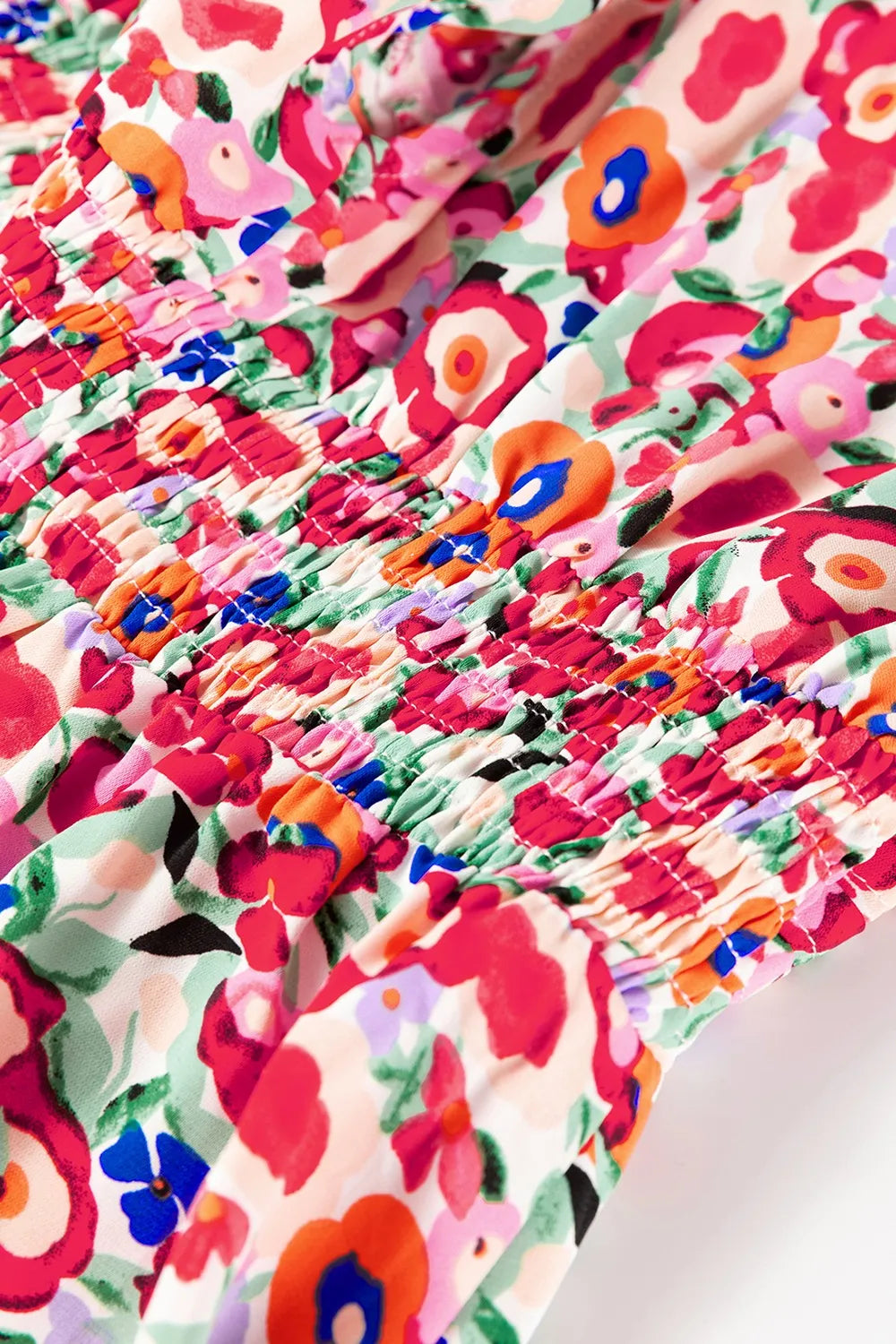 Floral Half Sleeve Deep V Neck Cutout Back Maxi Dress - Concordia Style Boutique