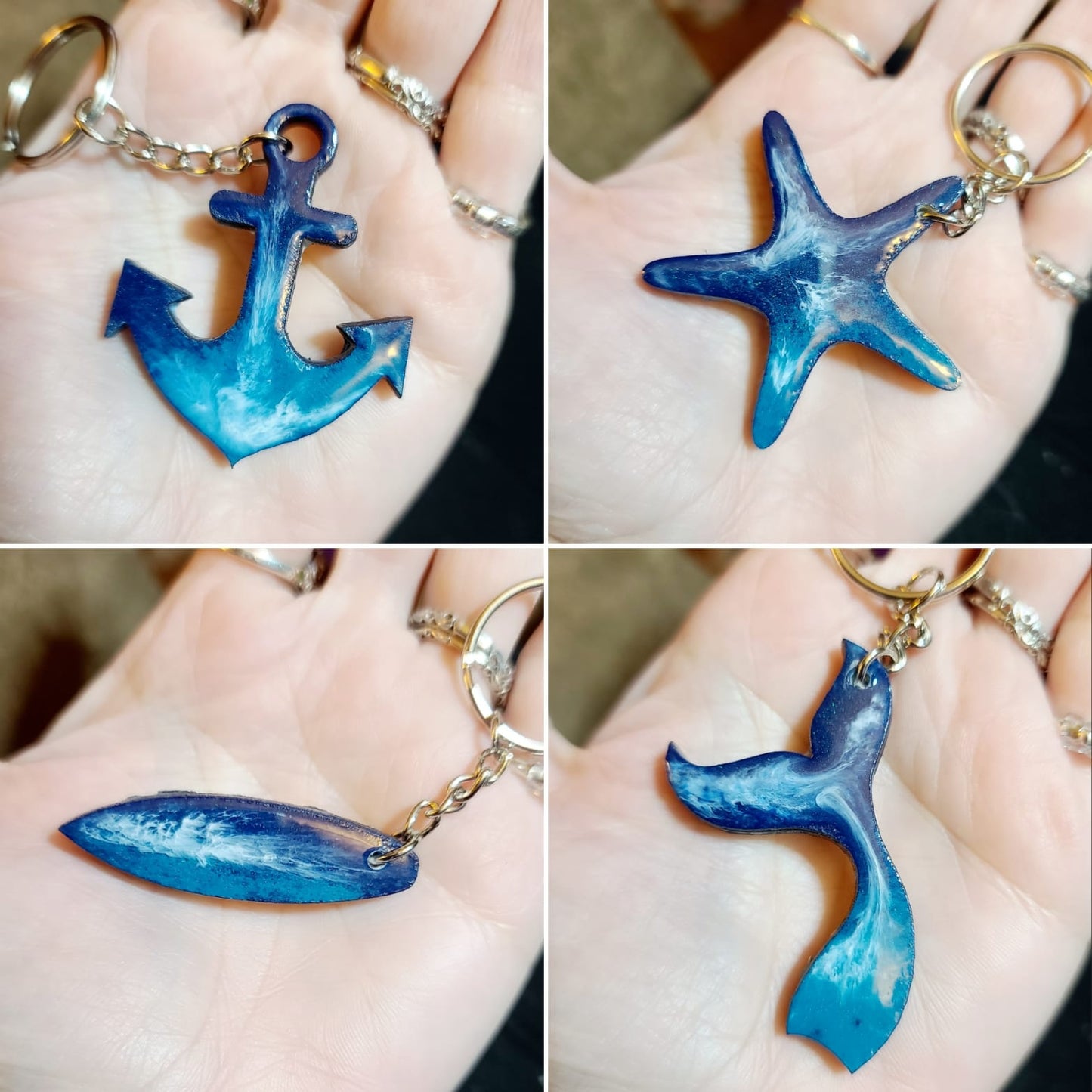 Ocean Themed Sea Creatures Key Chain