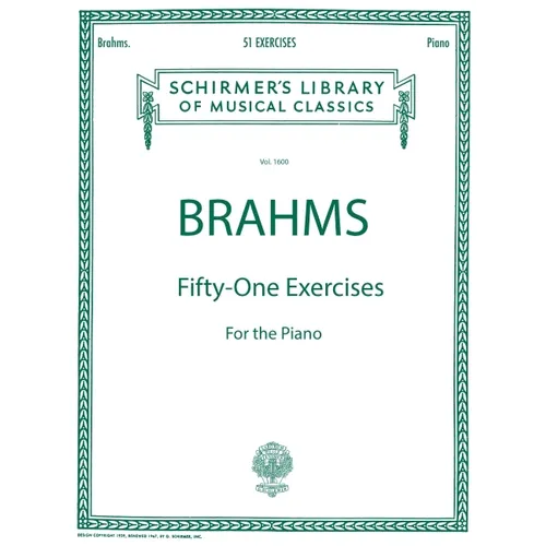 51 Exercises: Brahms - 51 Exercises Schirmer Library of Classics Volume 1600 Piano Solo - Paperback - Premium Books from Books by splitShops - Just $10.99! Shop now at Concordia Style Boutique
