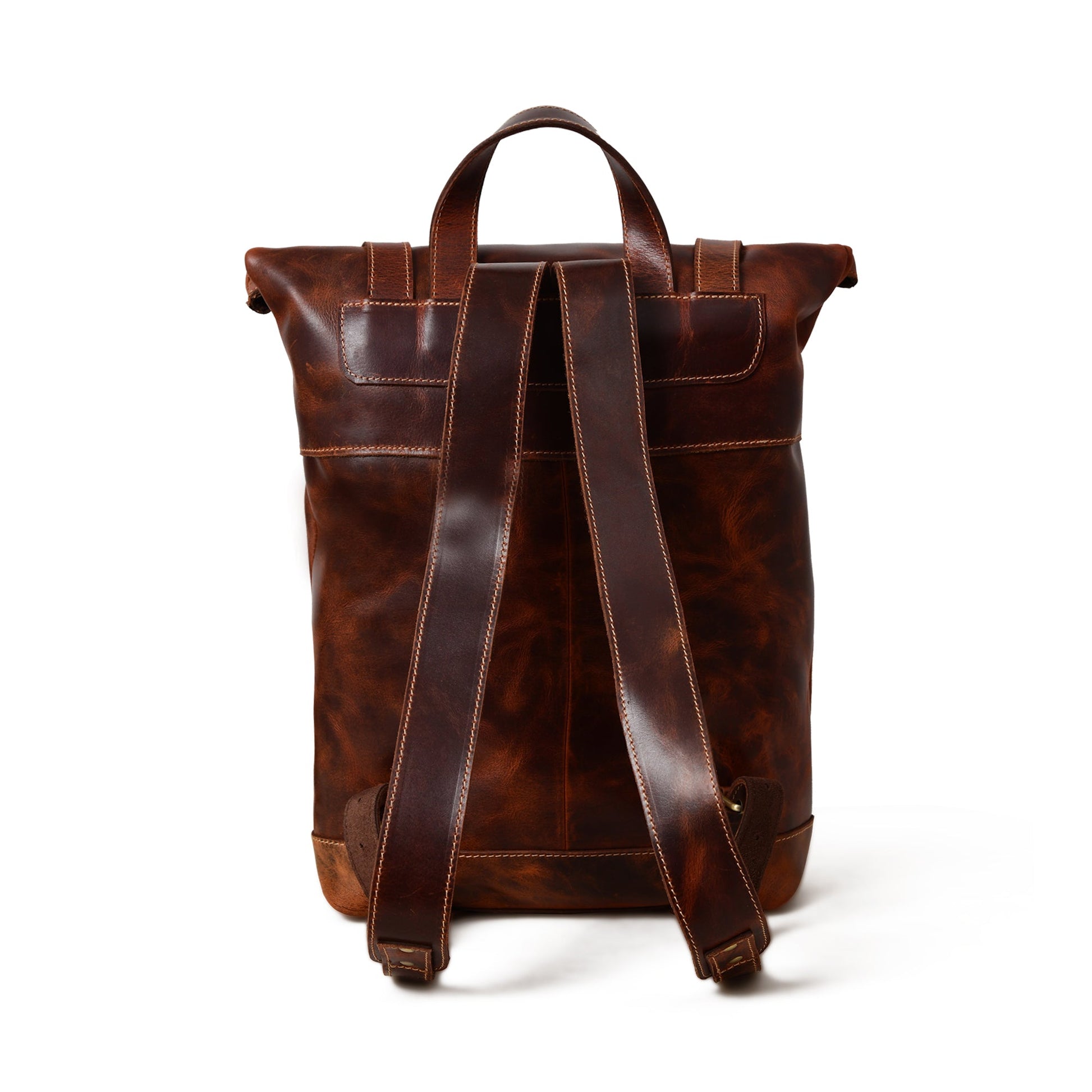Brown Saddleback Backpack- Roll Top - Concordia Style Boutique