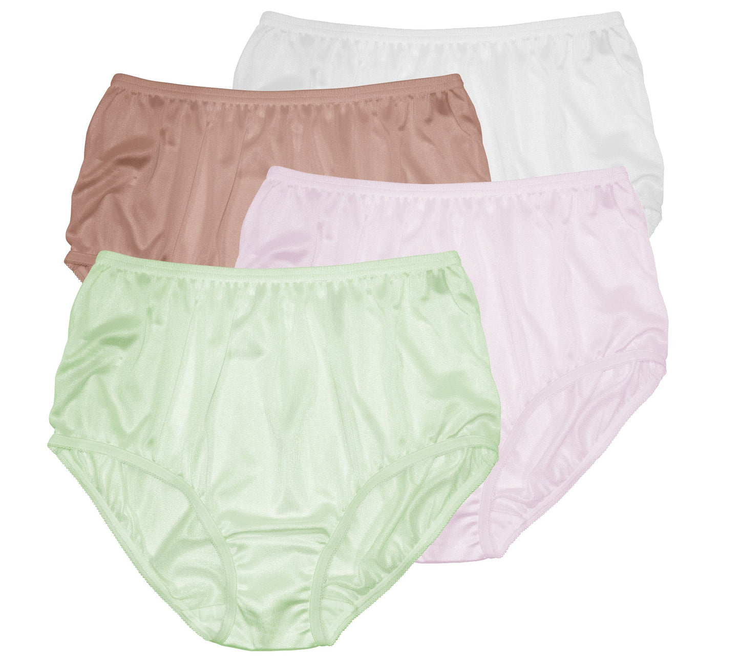 Nylon Brief Panty (Style 331/Plain Jane) 4 Pack in Classic Lights - Concordia Style Boutique