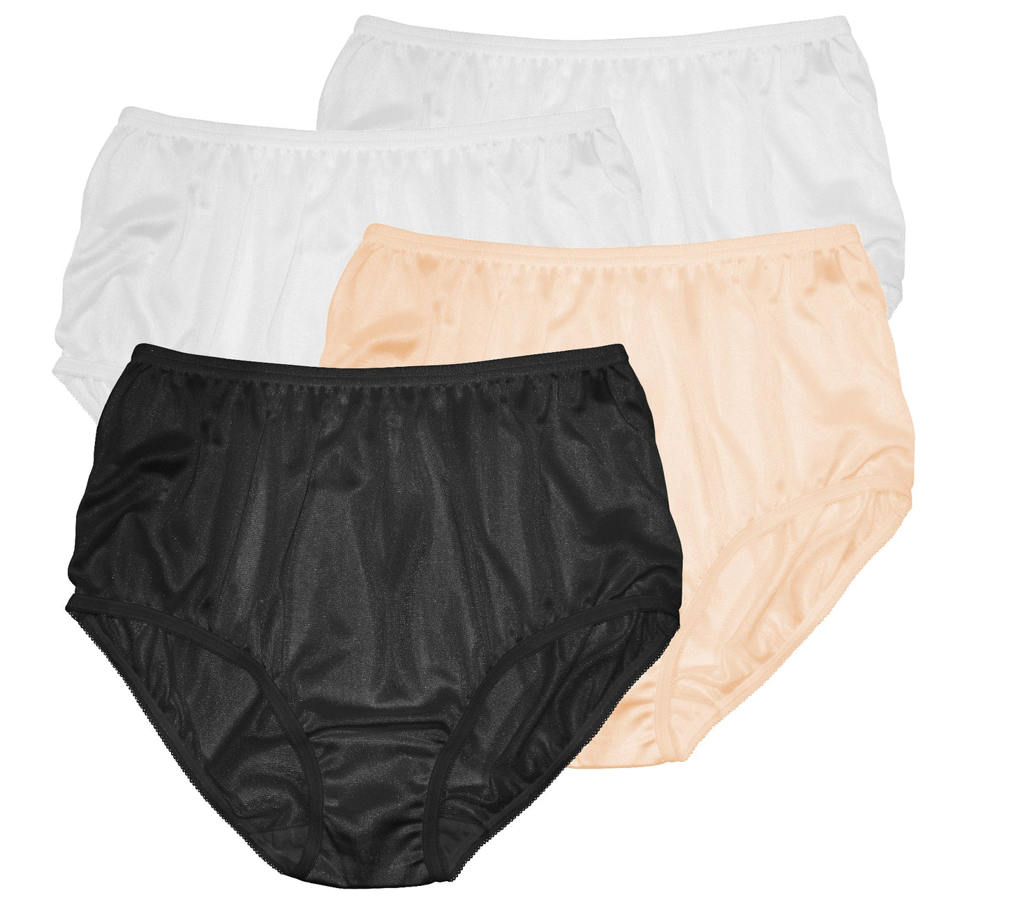 Nylon Brief Panty (Style 331/Plain Jane) 4 Pack in Basic Neutrals - Concordia Style Boutique