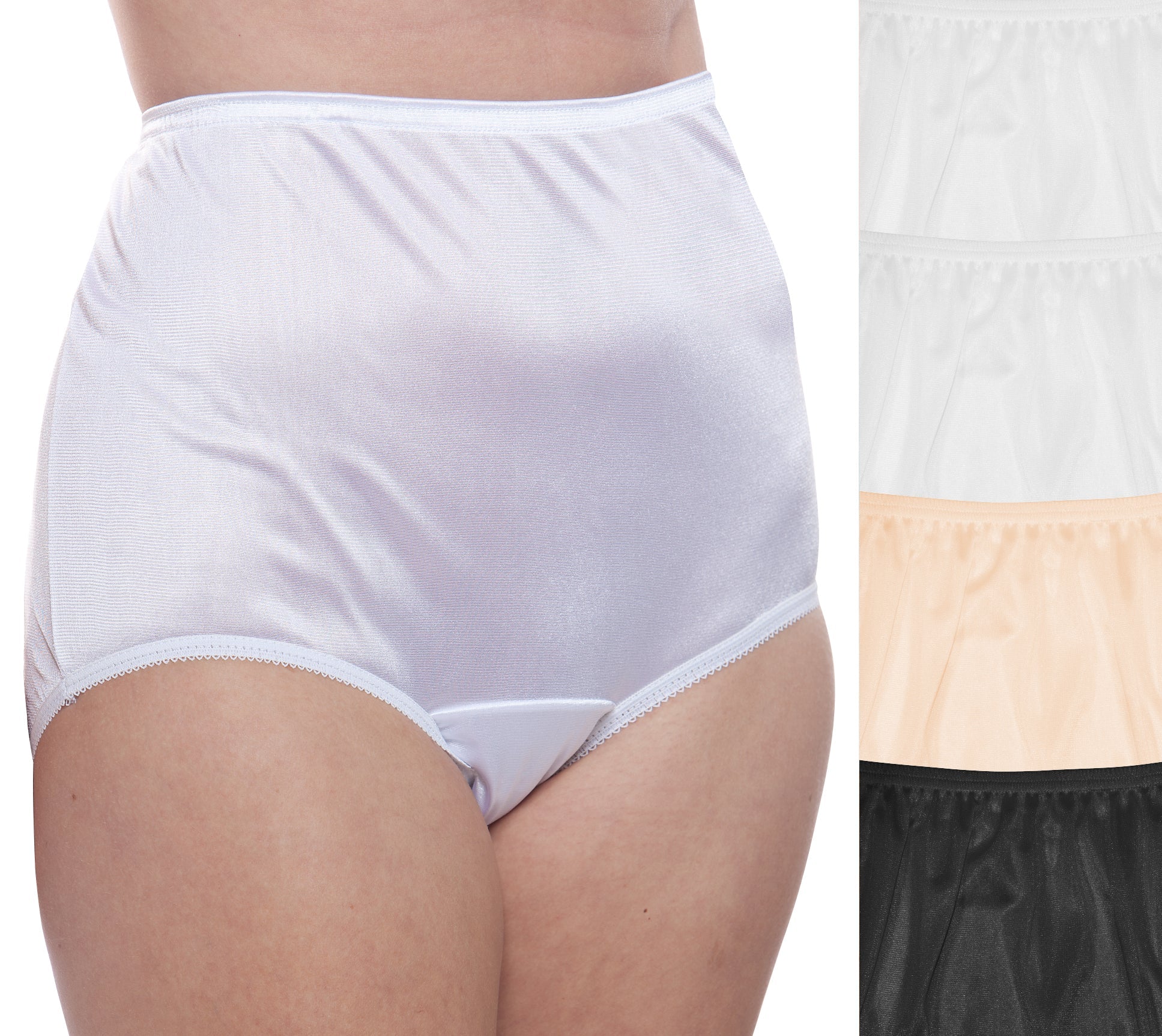 Nylon Brief Panty (Style 331/Plain Jane) 4 Pack in Basic Neutrals - Concordia Style Boutique