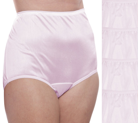 Nylon Brief Panty (Style 331/Plain Jane) 4 Pack in Lilac - Concordia Style Boutique
