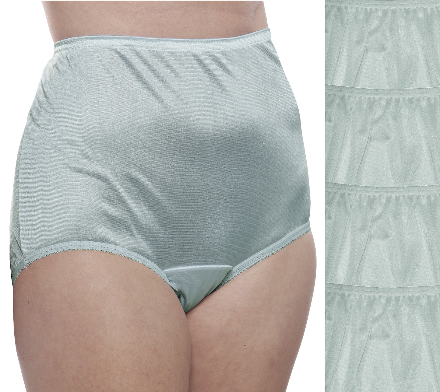 Nylon Brief Panty (Style 331/Plain Jane) 4 Pack in Blue Spruce - Concordia Style Boutique