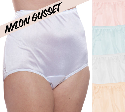 NYLON GUSSET Plain Jane/331 4 Pack in Pastels - Concordia Style Boutique