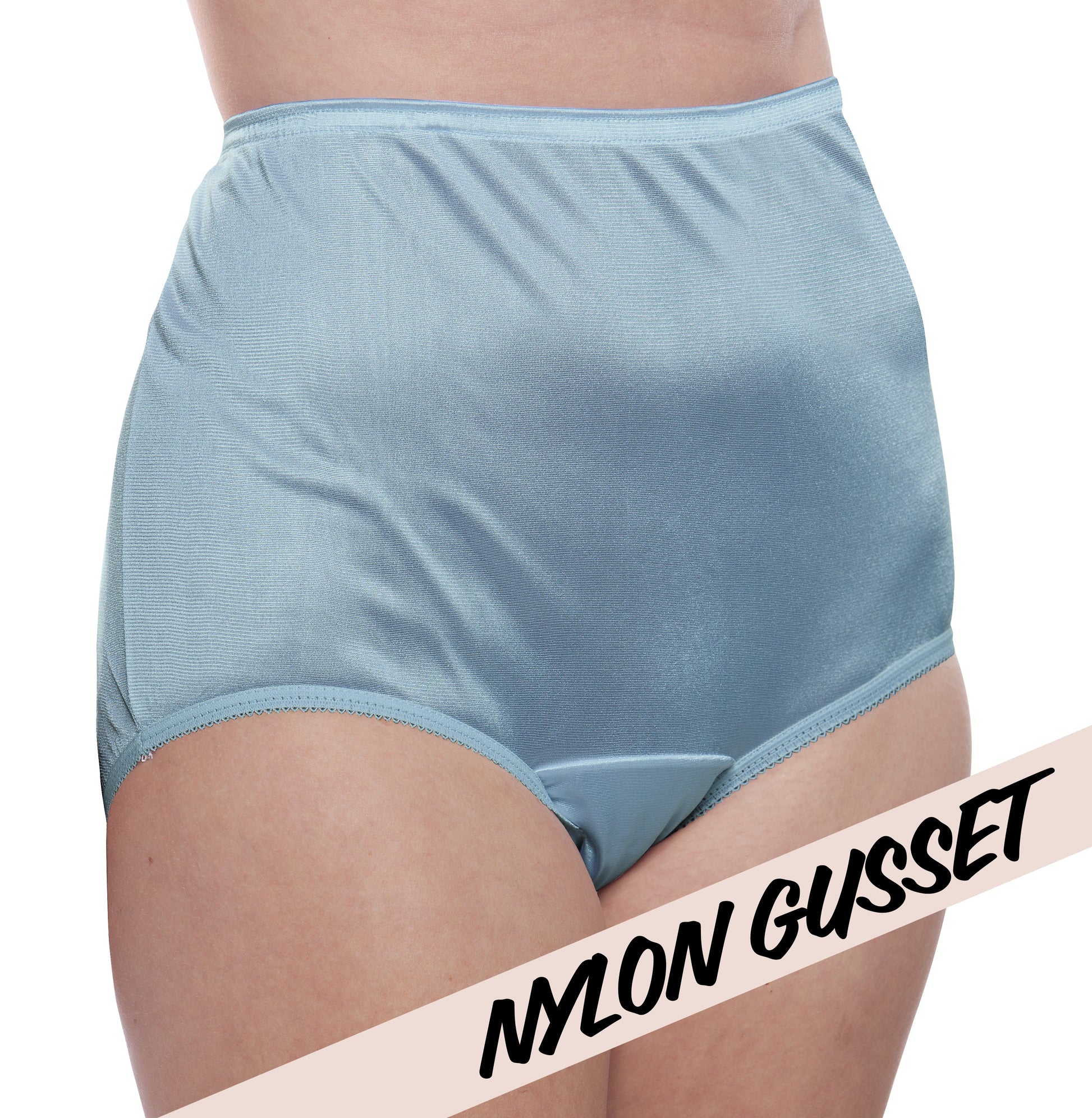 NYLON GUSSET Plain Jane/331 4 Pack: Dusty Blue - Concordia Style Boutique