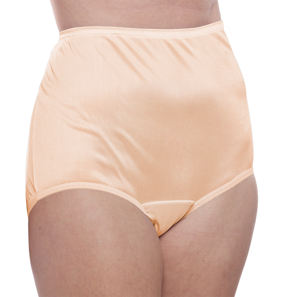 Nylon Brief Panty (Style 331/Plain Jane) 4 Pack in Beige - Concordia Style Boutique
