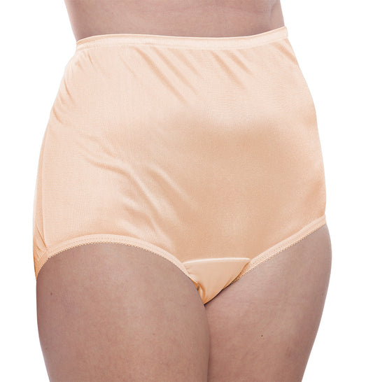 Nylon Brief Panty (Style 331/Plain Jane) 4 Pack in Beige - Concordia Style Boutique