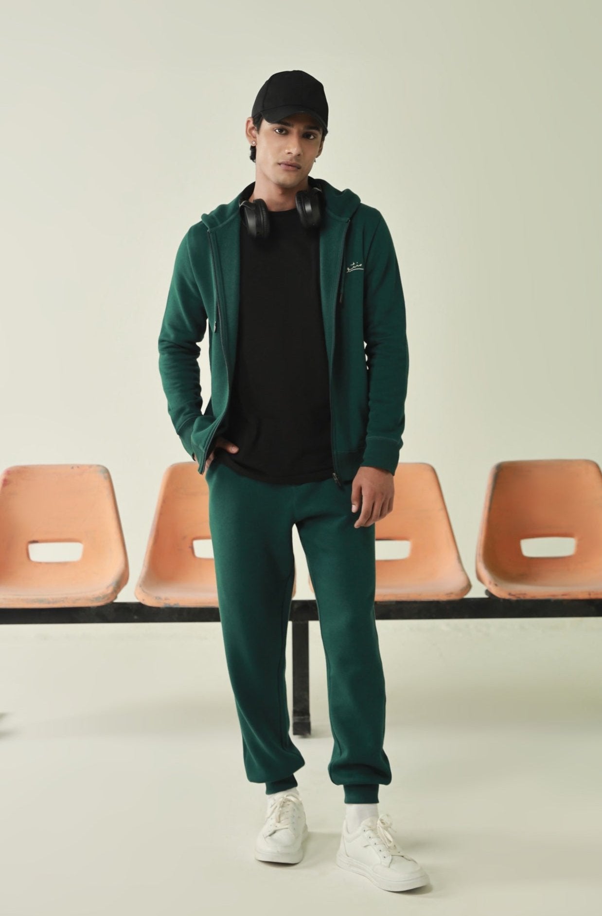 Zipper Hoodie - Ever Green - Concordia Style Boutique