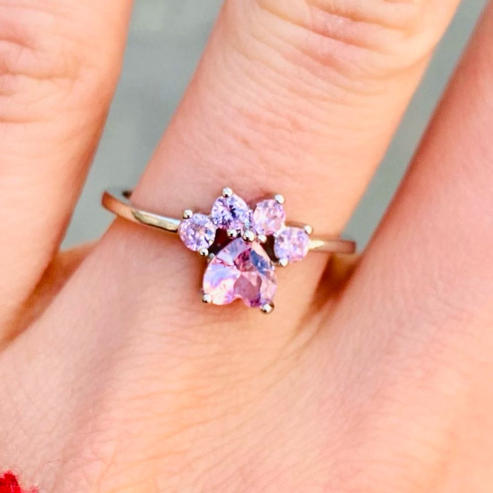 PINK CAT PAW RING (ADJUSTABLE) - Concordia Style Boutique
