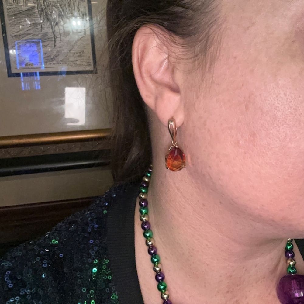 BI-COLOR TOPAZ DANGLING EARRINGS (PAIR) - Concordia Style Boutique
