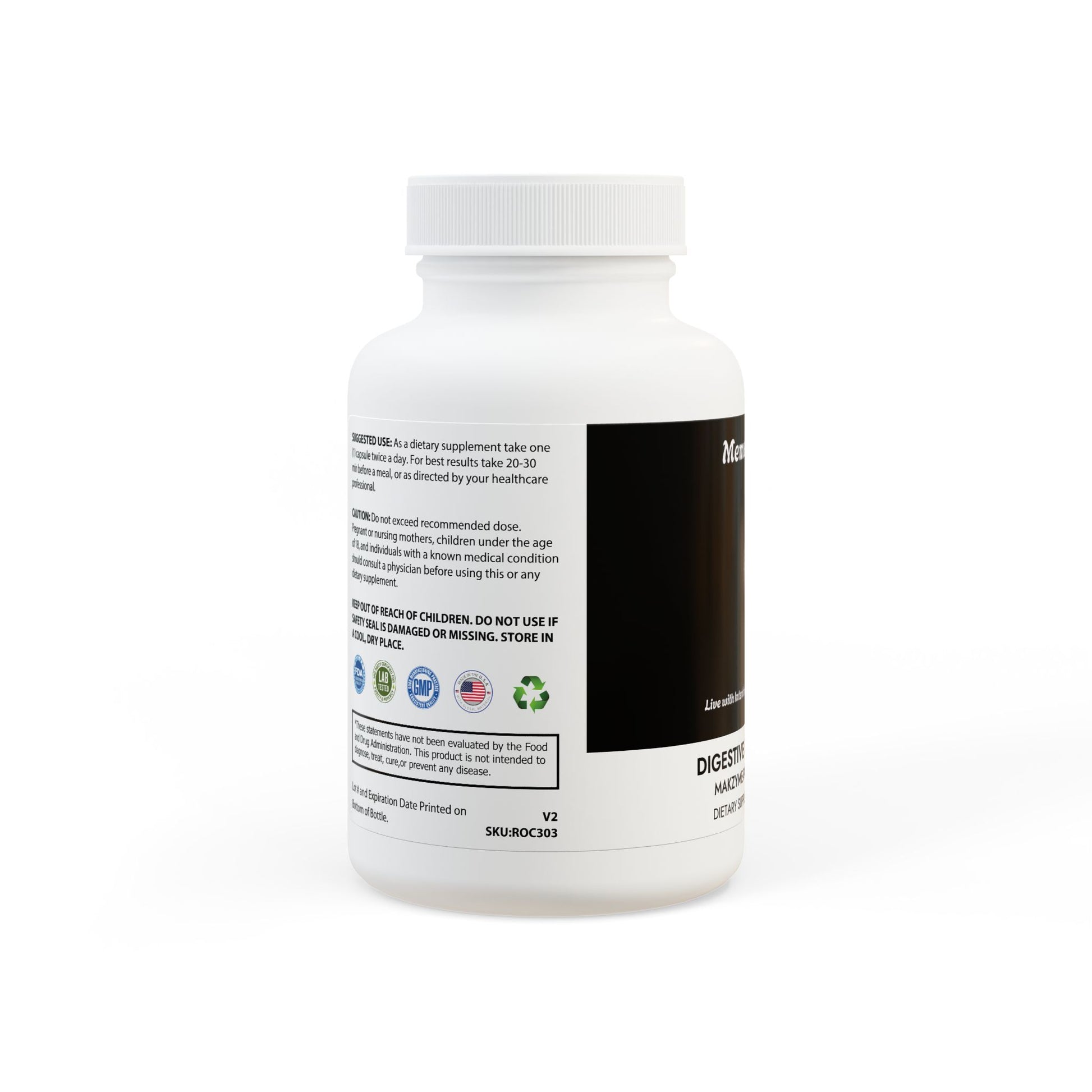 Digestive Enzyme Blend Supplement (60 Capsules) - "Memento Mori" - Premium Food Supplements from Concordia Style Boutique - Just $21.80! Shop now at Concordia Style Boutique