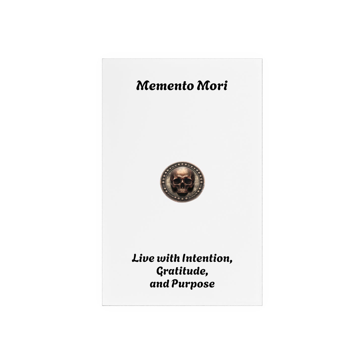 "Memento Mori" Acrylic Sign with Wooden Stand - "Live with Intention, Gratitude, and Purpose" - Premium Acrylic Sign from Concordia Style Boutique - Just $20.80! Shop now at Concordia Style Boutique