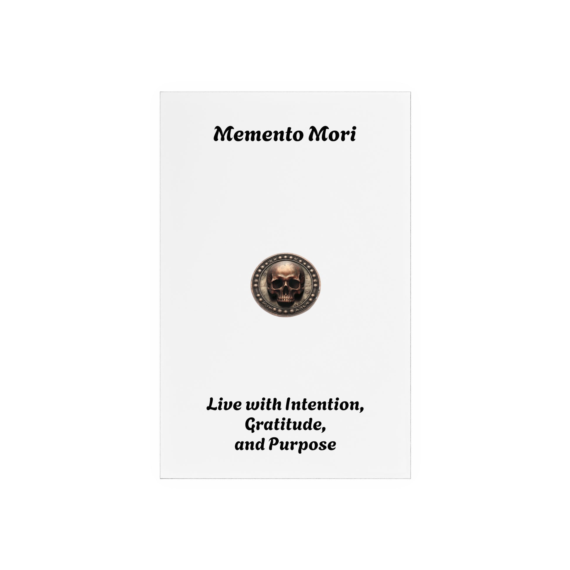 "Memento Mori" Acrylic Sign with Wooden Stand - "Live with Intention, Gratitude, and Purpose" - Premium Acrylic Sign from Concordia Style Boutique - Just $20.80! Shop now at Concordia Style Boutique