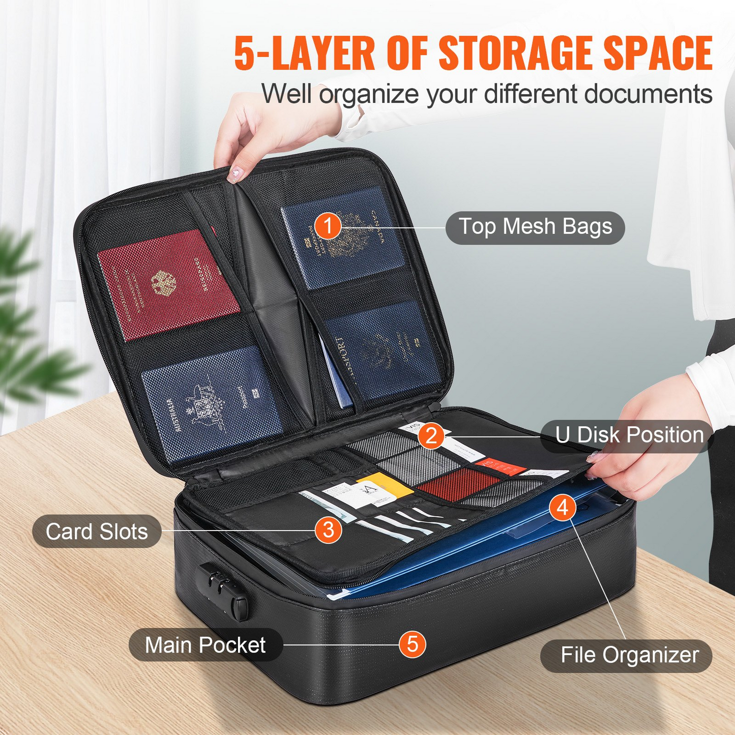 VEVOR Fireproof Document Box, Fireproof Document Bag with Lock 2000℉, 3-layer Fireproof and Waterproof File Box 14.17x10.63x4.13 inch with Zipper, for Money, Documents, Jewelry and Passport - Premium Fireproof Document Bag with Lock 2000℉, 3-layer Fireproof and Waterproof File Box from Concordia Style Boutique - Just $57.60! Shop now at Concordia Style Boutique