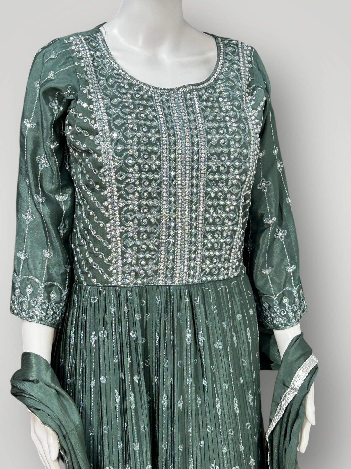 Chiffon silk long gown