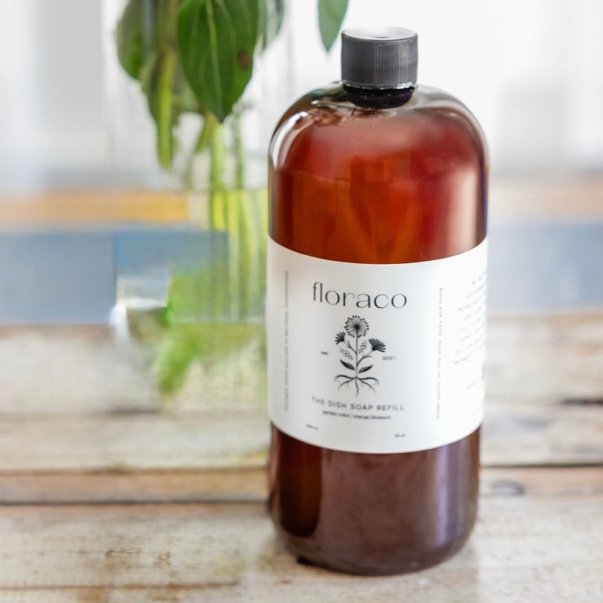 Magnolia Mint Dish Soap Refill: Wild Mint, Orange Blossom, Eucalyptus, Lemon, Mint + Tomato Leaf Scented