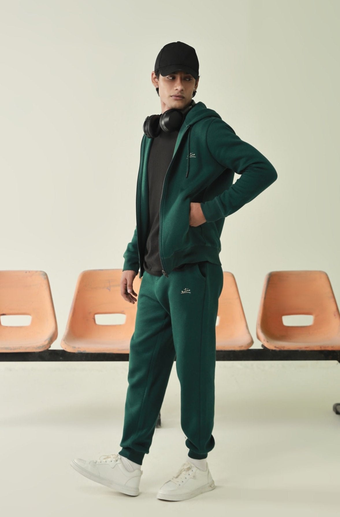 Zipper Hoodie - Ever Green - Concordia Style Boutique