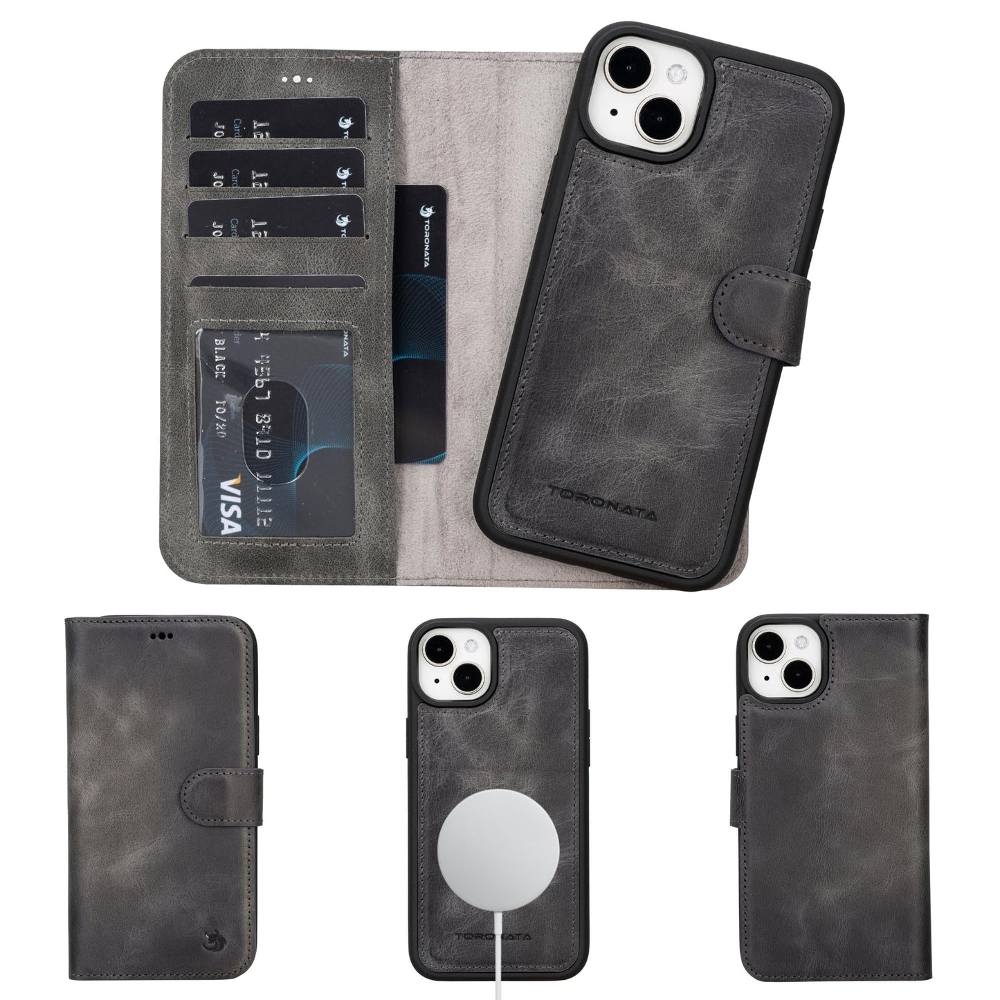 Casper iPhone 14 Series Detachable Leather Wallet Case - Concordia Style Boutique