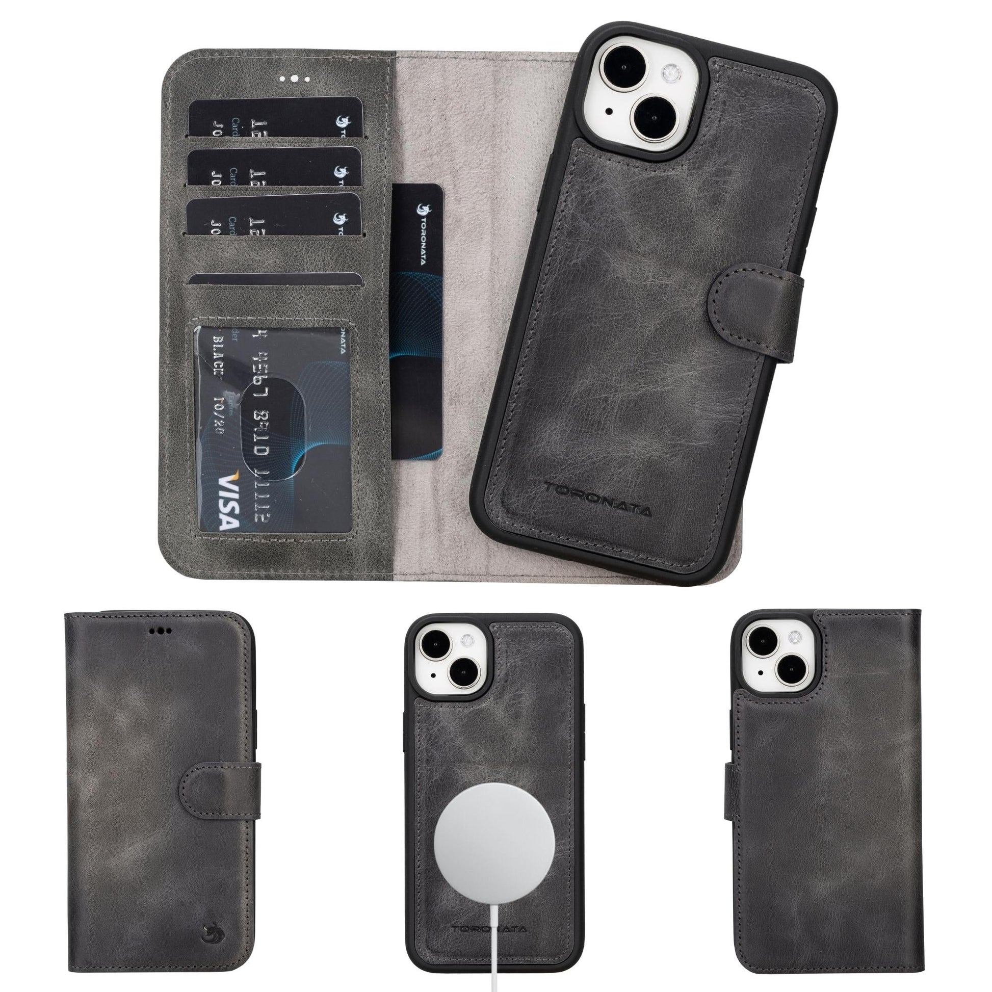 Casper iPhone 14 Series Detachable Leather Wallet Case - Concordia Style Boutique