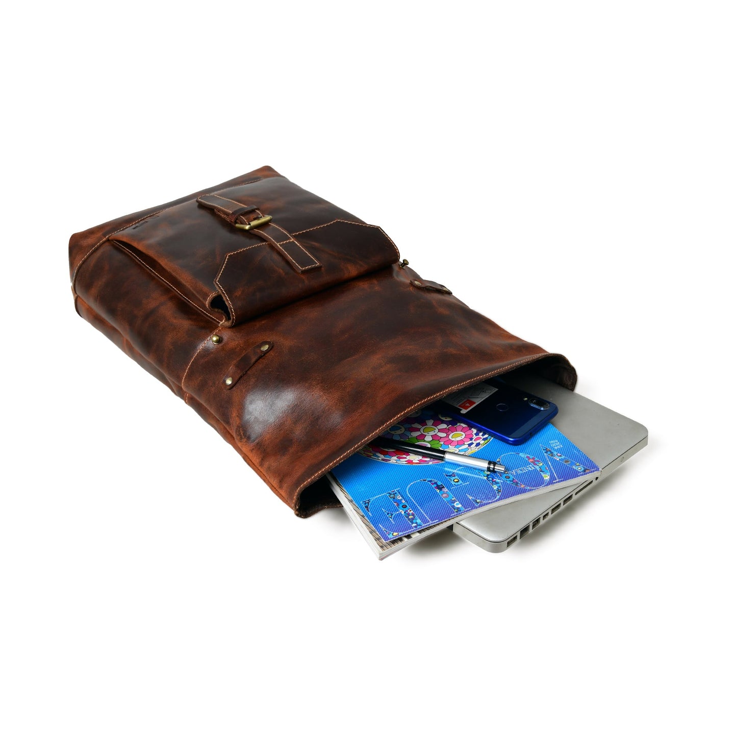 Brown Saddleback Backpack- Roll Top - Concordia Style Boutique