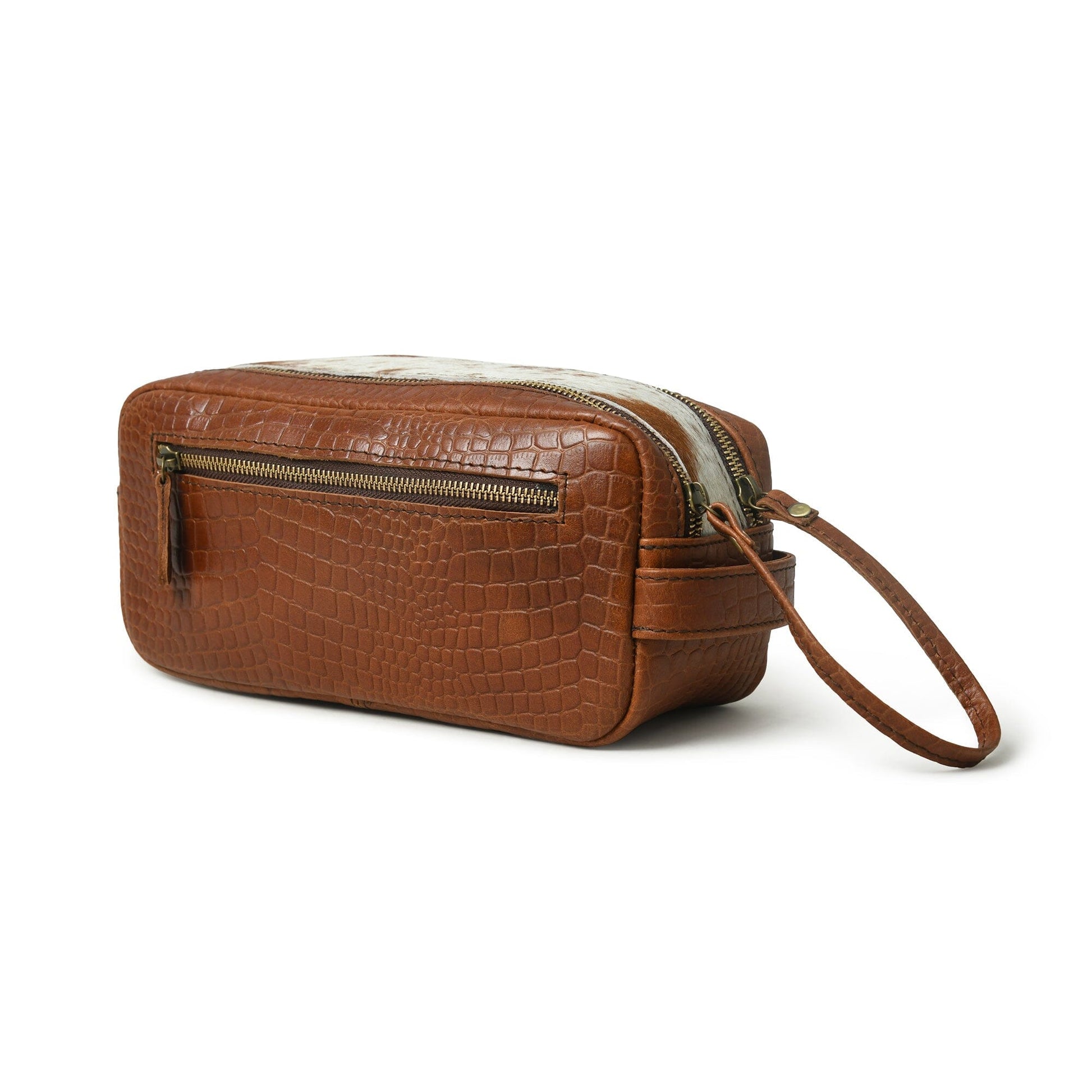 Hairon Croco Leather Toiletry Bag - Concordia Style Boutique