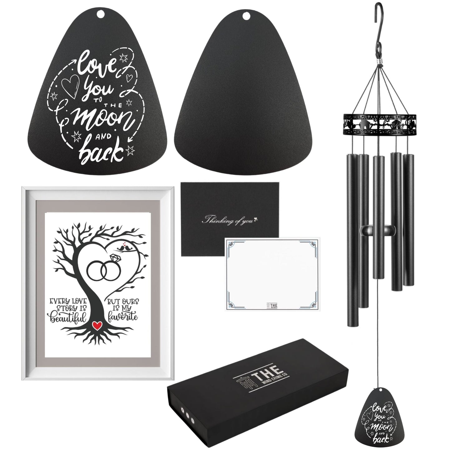 34" Serenity Family-Love Memorial Wind Chimes, Thoughtful Gift For Special Occasions or Reflections